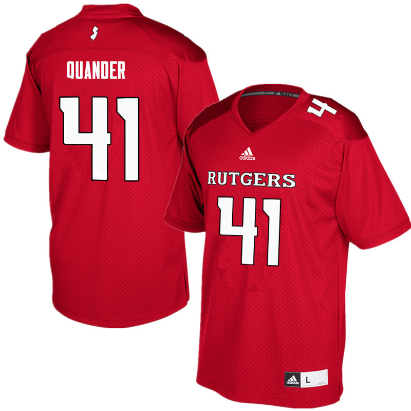 Men #41 Jack Quander Rutgers Scarlet Knights College Football Jerseys Sale-Red
